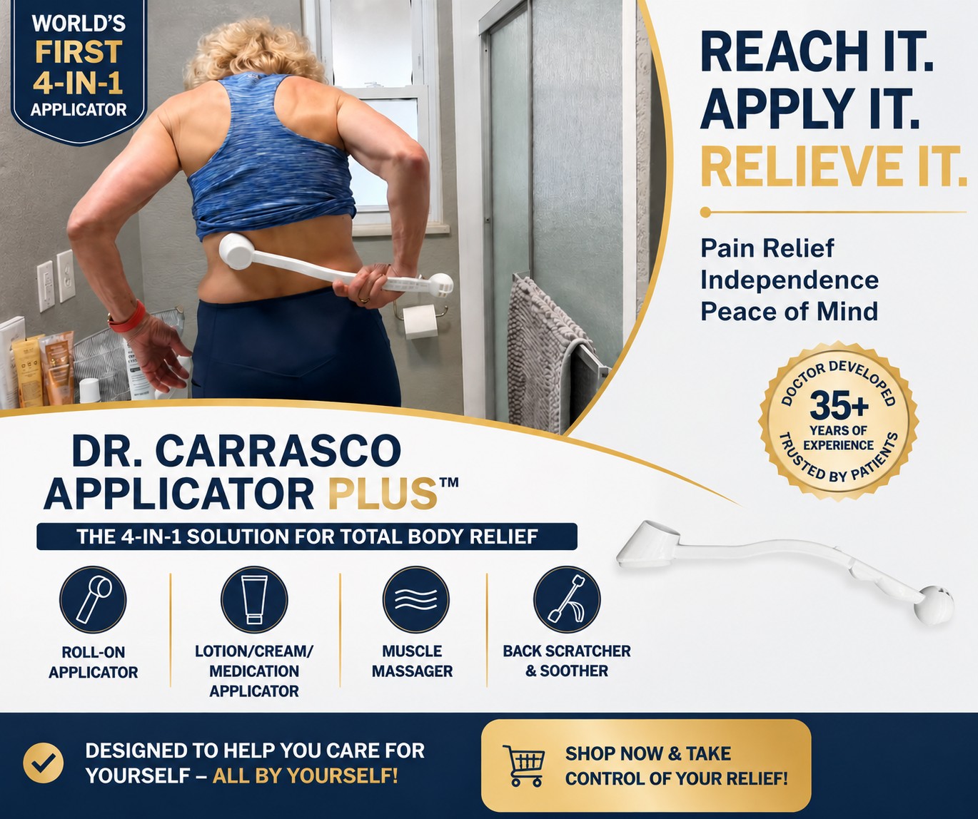 Applicator to back