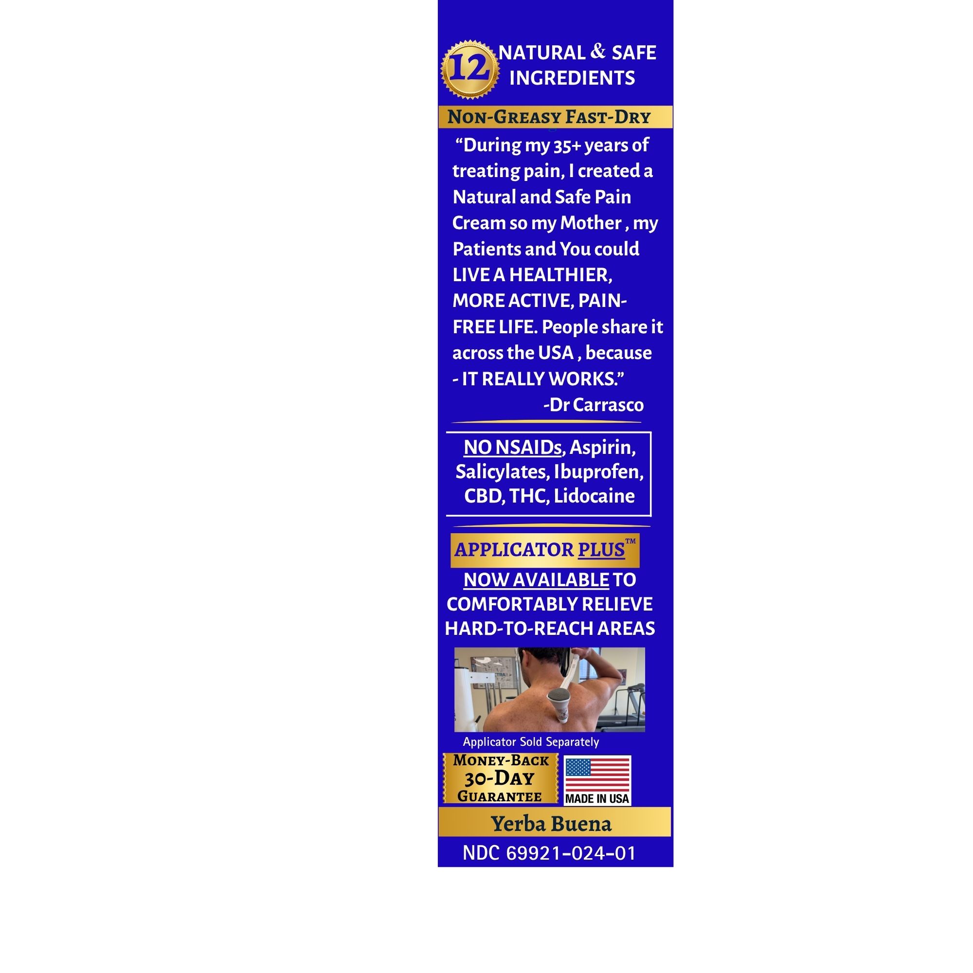 Pain cream feature